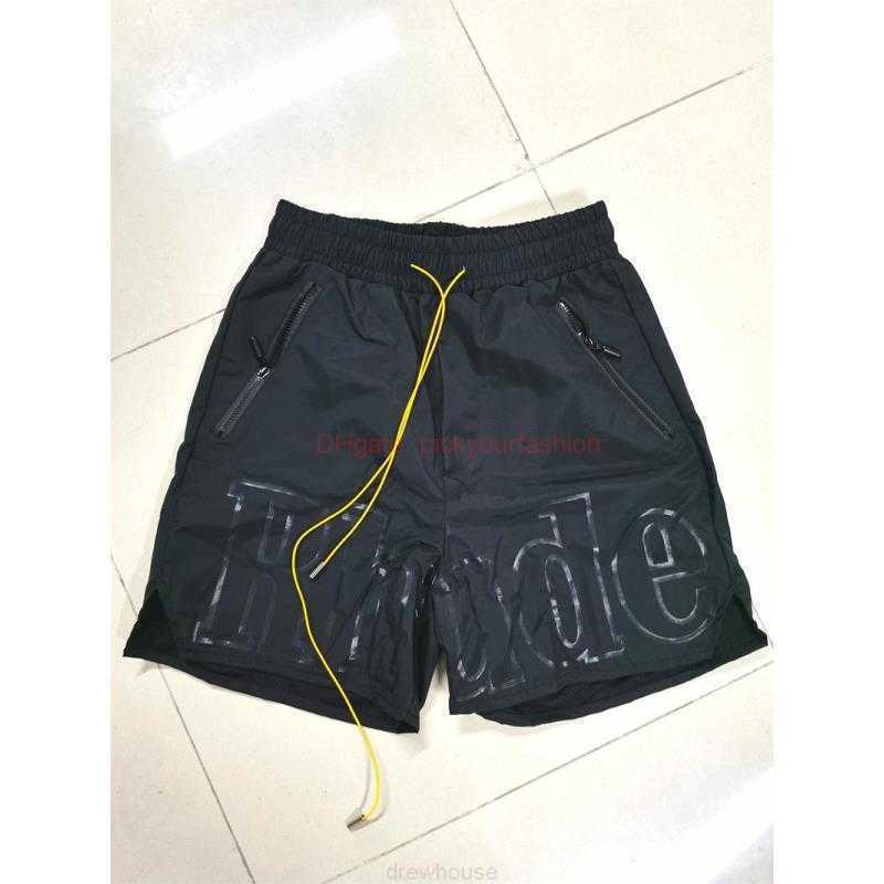 

Designer Short Fashion Casual Clothing Beach shorts Fashion Brand Rhude High Street Capris 2021 Summer New Loose Casual Pants Mens Womens Shorts Joggers Sportswear, Black