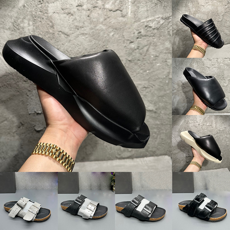 

Designer Slipper Rick Edfu Geth Puffer Platform Slides For Mens Simple Black Fahion Trend Dad pantoufle claquette Flat Man Sandal Summer Shoes, 35