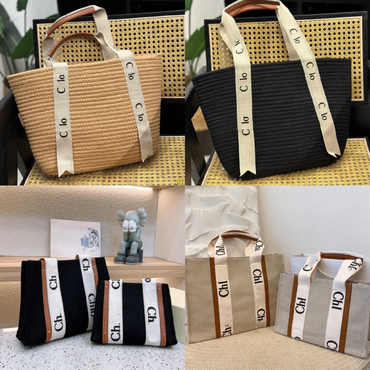 

Top Women handbags WOODY shopping bag handbag quality canvas nylon fashion linen Large Beach bags designer travel Crossbody Shoulder Wallet Purses