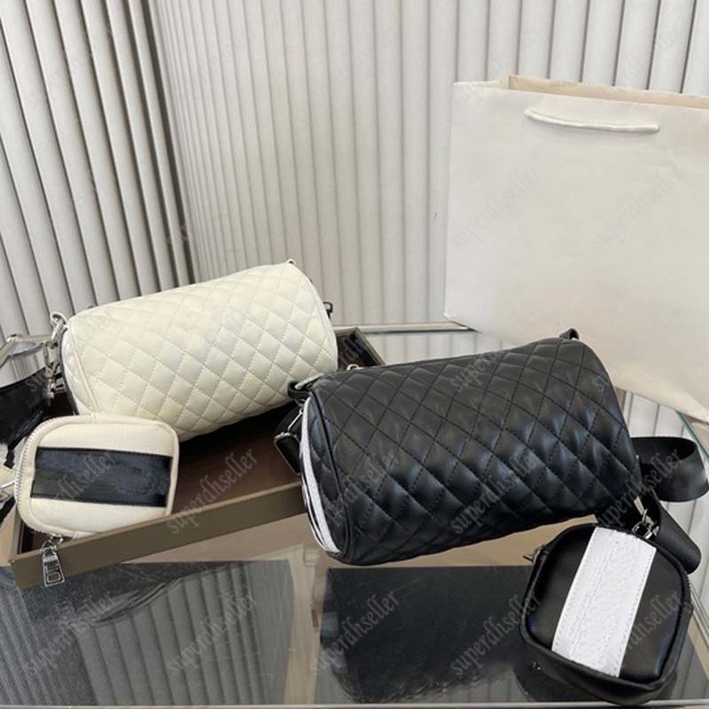 

Women Men Shoulder Bag Designer Crossbody Bags Fashion Handbag Leather Cross Body 2 Piece Set Coin Holder Large Capacity Casual Wallet Purse Artwork, Black