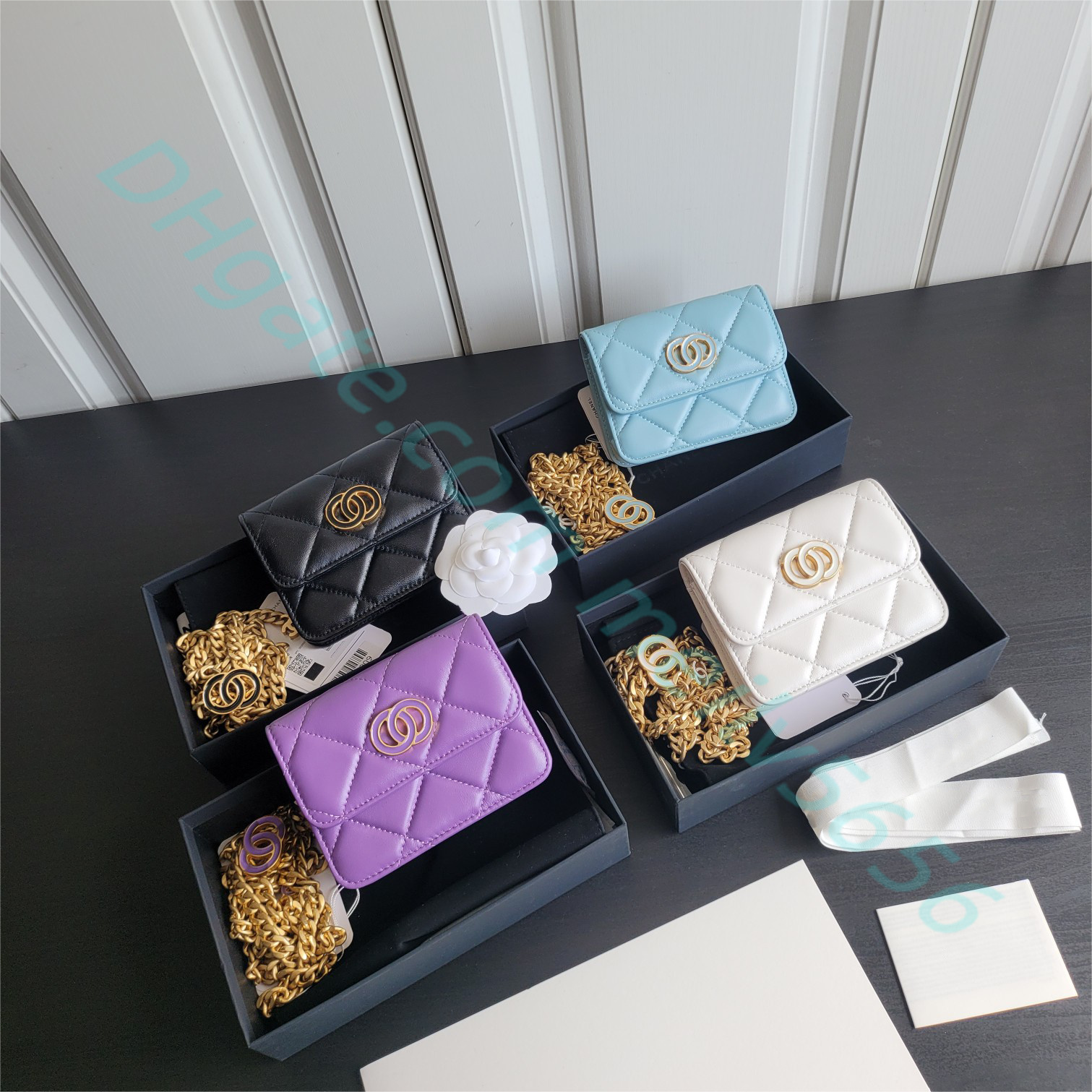 

Top quality Designer evening Bags Women Genuine leather Shoulder Bags totes Luxury cross body bags fashion Messenger wallet handbags Original box, Purple