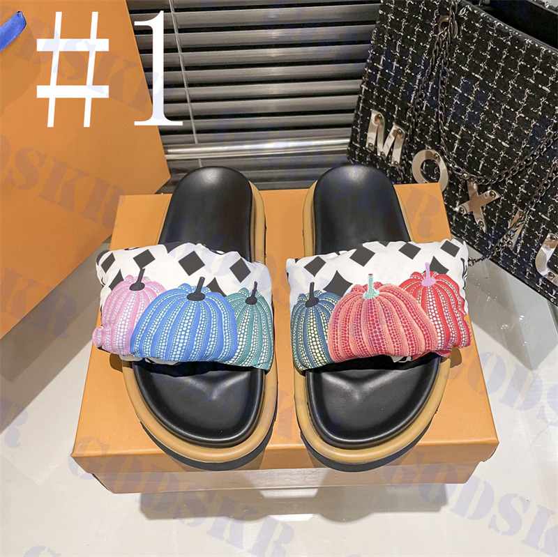 

Trendy Printed Womens Sandals Designer Flat Bottom Slippers Casual Ladies Slipper Home Shoes Multi Color