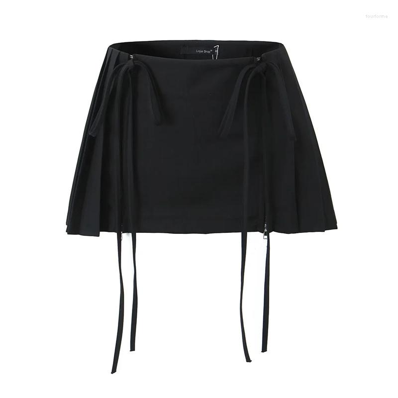 

Skirts 2023 Spring Summer Women Female Sexy Polyester Brand Skirt, Black