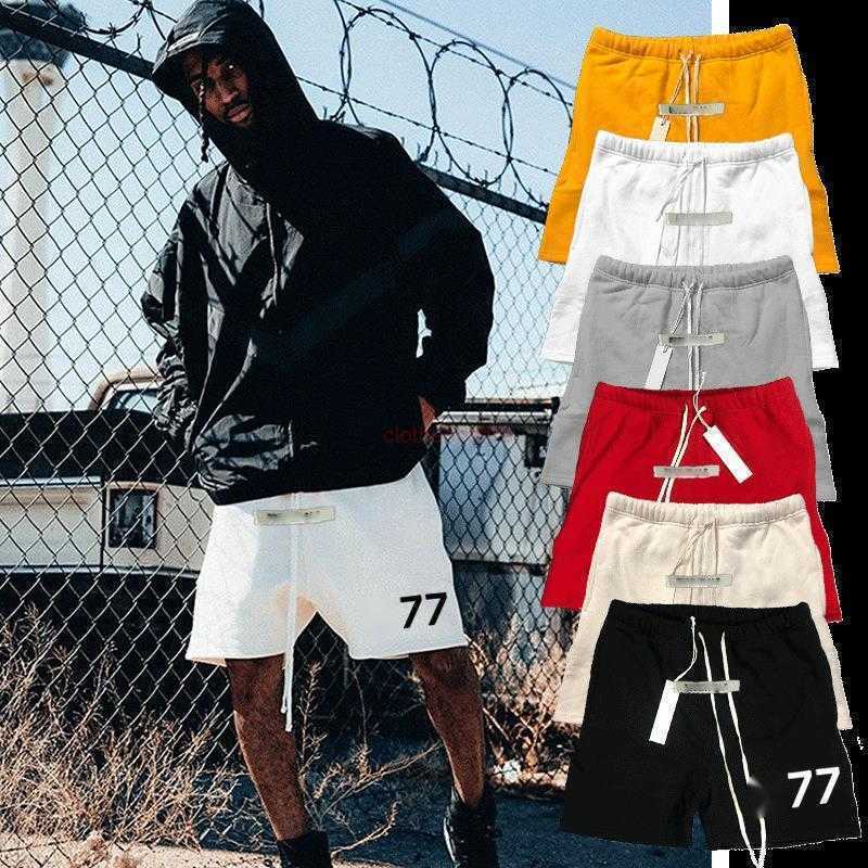 

American Basketball shorts men beach Pants ess designer pants mens womens summer shorts loose fitting casual sports trousers Fog 5-point sweatpants, Beige a