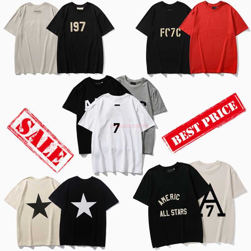 

Men's T shirts Top Craftsmanship Mens t Shirts Mens Womens Fashion Designer Ess Tshirt Street Casual Fog Short Sleeve Fg Tees 1977 Cotton Stereo Printing Polos Shirt 4 1, No.14