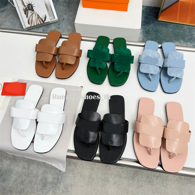 

Designer Sandals Galerie Sandal Women Slippers Camel Leather Rubber Slides White Flat Slipper Suede Flip flops Beach Shoes With Box