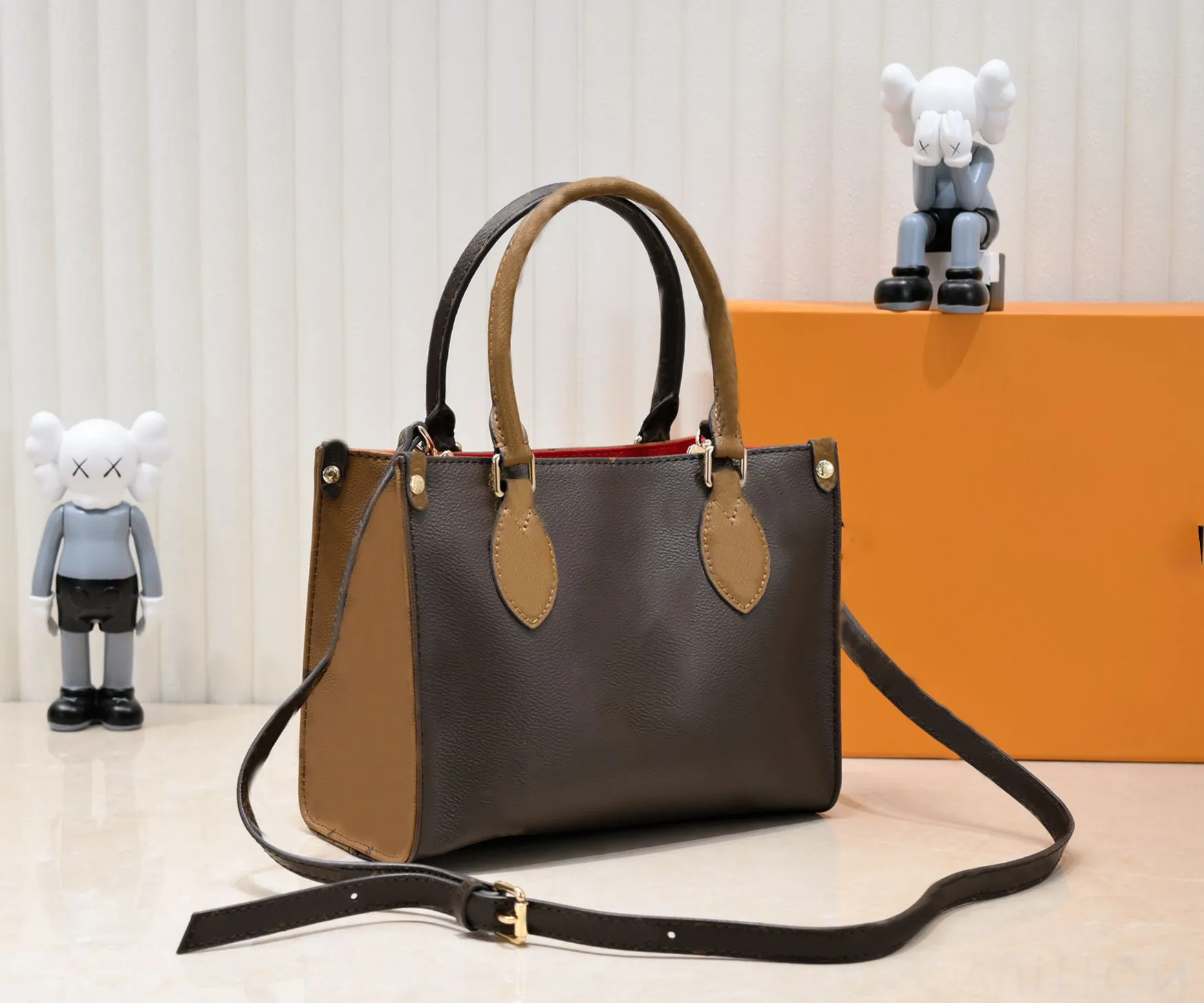 

2023 FASHION ONTHEGO WOMEN luxurys designers bags genuine leather Handbags messenger crossbody shoulder bag Totes Wallet shoppingbag M45039, 45039#brown
