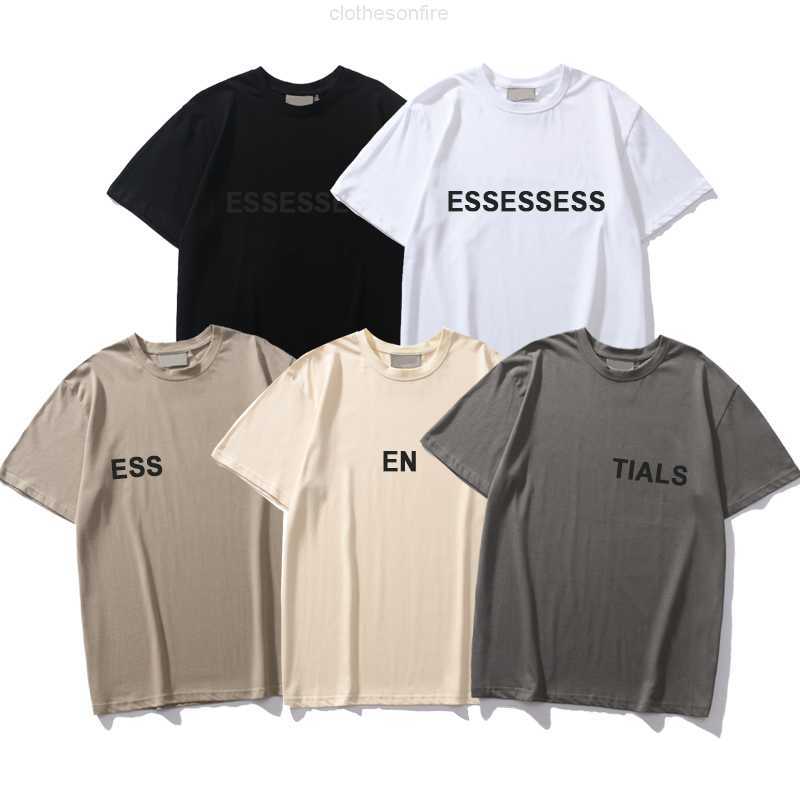 

FOG Ess Designert-shirt Luxury Tees Shirts Mens Womens God Short Sleeve Hip Hop Streetwear Tops Clothing Clothes 23