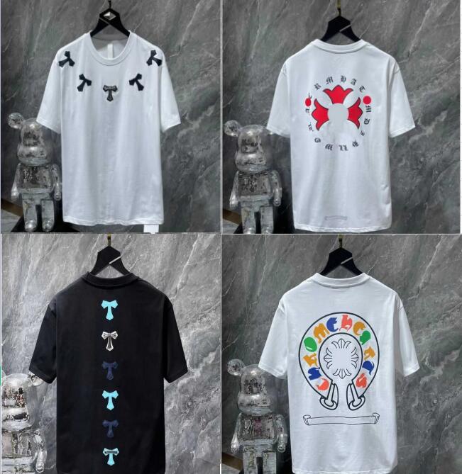 

Classics Mens t Shirts Heart High Quality Brand Crew Neck Chromes Short Sleeves Tops Tees Ch T-shirts Sweater Casual Horseshoe Sanskrit Cross Print Xr4, K111