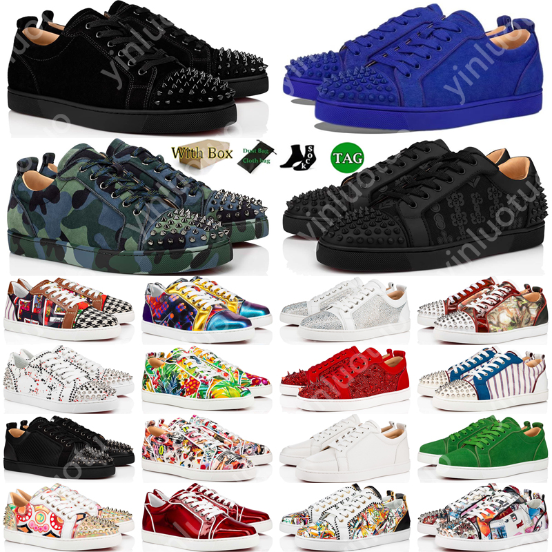 

Designer Low Dress Shoes Men Black White Camo Green Glitter Grey Rivets Leather Suede Mens Fashion Spikes Office Career Wedding Trainers Shoe Sneakers, 31
