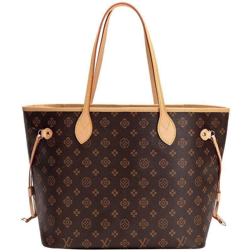 

5A Designer Woman Tote Bag handbag Shoulder bags Leather purse fashion luxury flower checkers with pouch Large Medium Size 40779, White checkered-pink inside