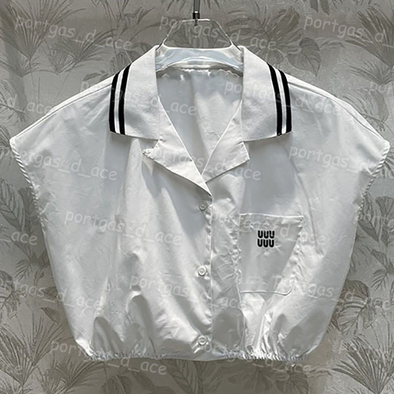 

Letter Embroidered Women T Shirt White Crop Sleeveless Tank Tops Sexy Summer Charming Lady Girl Tanks, White with label #0530