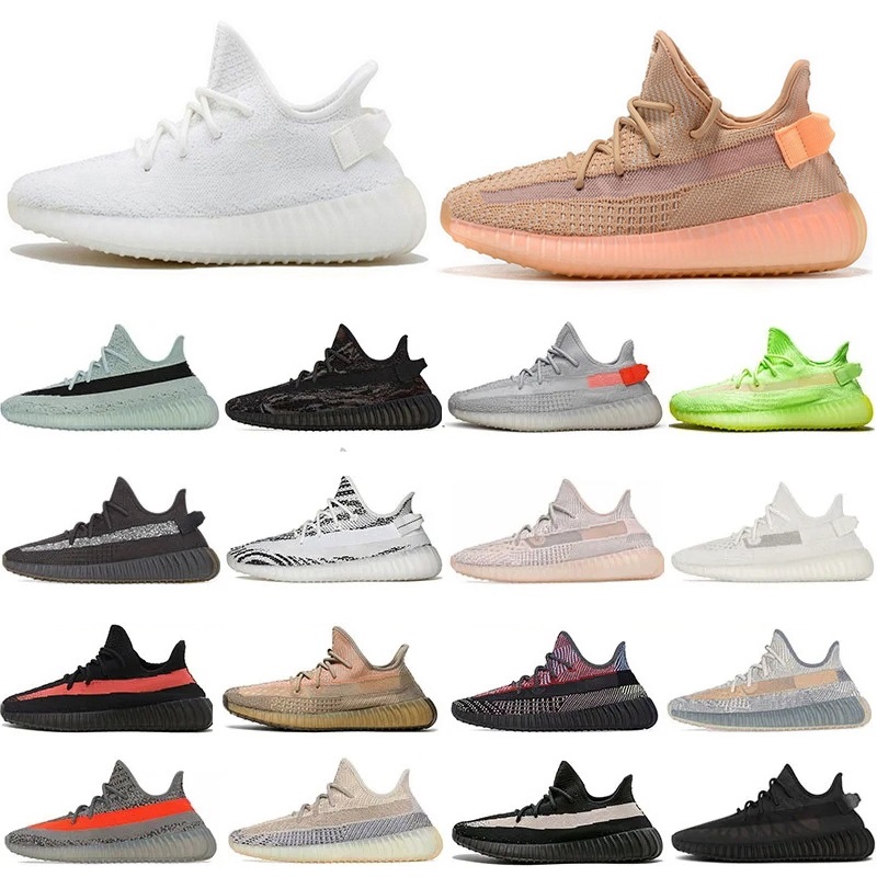 

Cream White Designer Running Shoes Men Women Black Clay Beluga Grey Onyx Beluga Reflective Bred Zebra Oreo Static Salt Ice Silk Orange yeezzys Sports Sneakers 36-48, 24