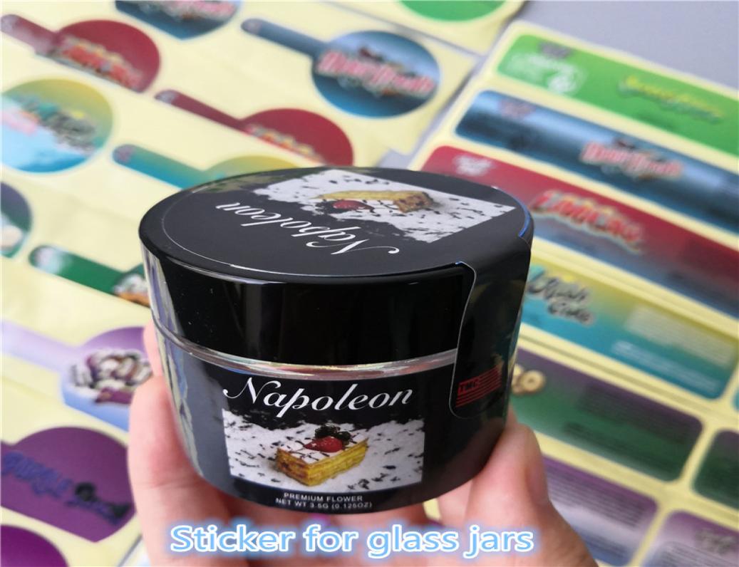 

Glass jar Runtz PVC Labels For 2oz 60ml child resistant Packing paper Stickers Jungle boyz6801651