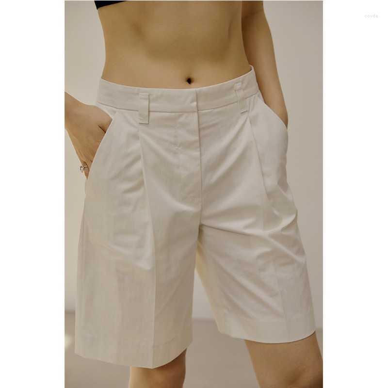 

Women's Shorts Five-point Suit Wide-leg Women Spring And Summer Breathable Straight-leg All-match Casual Pants, Khaki