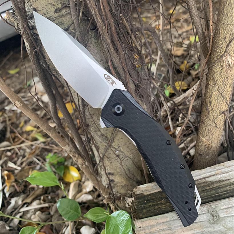 

ZT0357 Folding knife G10 Handle EDC Outdoor Hiking knife 56HRC bearing Pocket knife With original color box261S