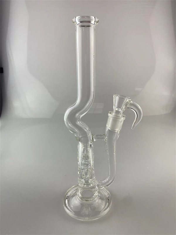 

swiss perc clear bong Smoking Pipes 12inch 18mm custom new design add a clear horn bowl as a gift