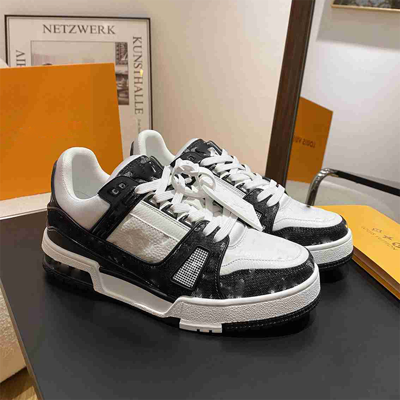 

Luxury designer casual shoes Men Sports Shoes Fashion Woman Leather Lace Up Platform Sole Sneakers White Black mens womens Luxury velvet suede