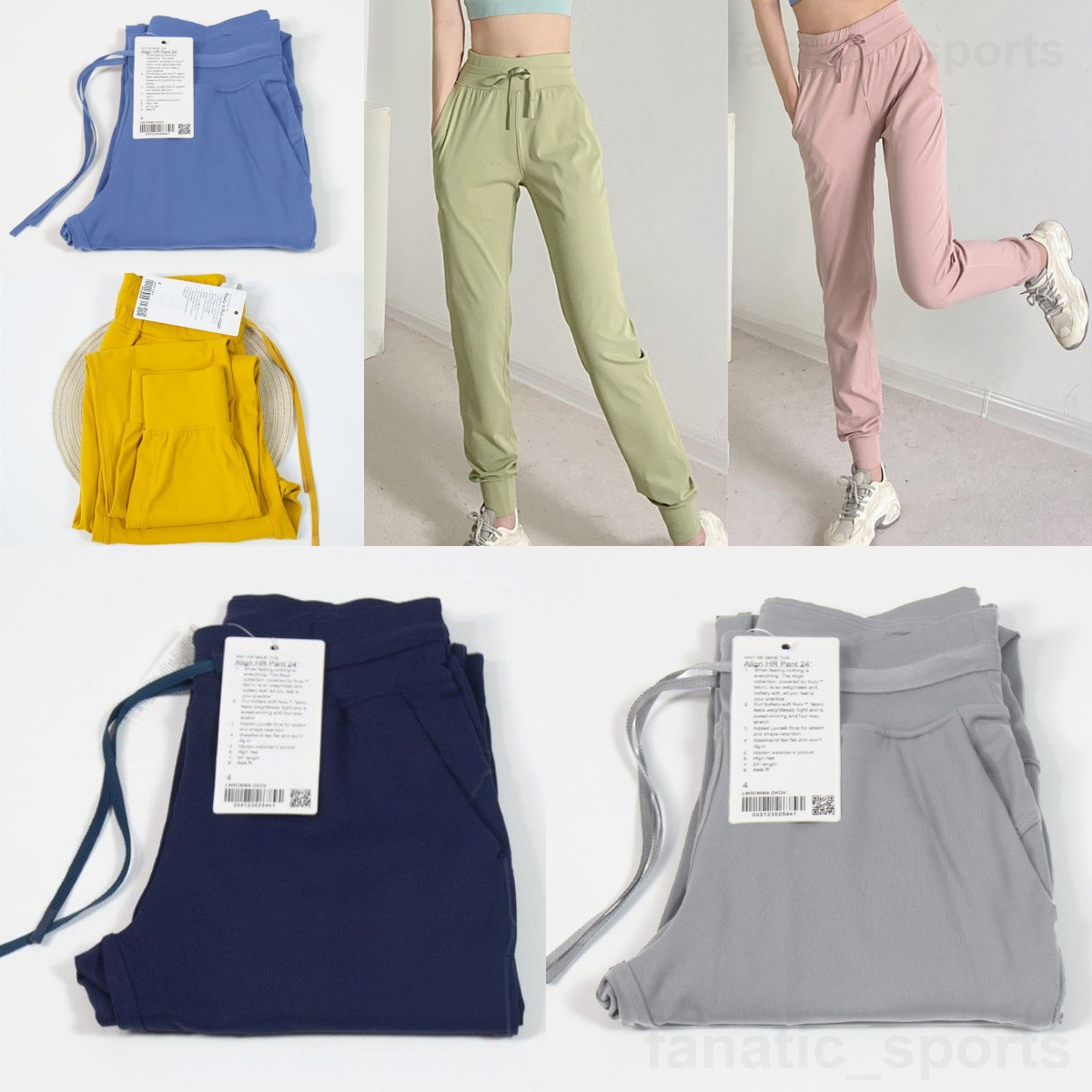 

Lu Align Lu Women Pockets Sports Loose Pants Yoga Athletic Sweatpants Breathable Outdoor Casual Pant Jogging Long Pants Girl Sportswear Wunder Train