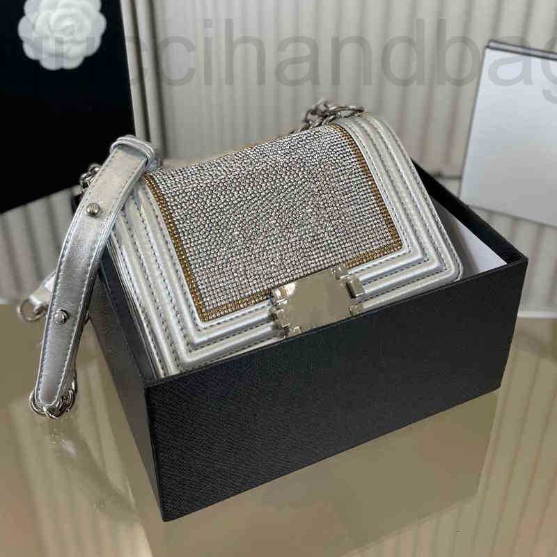 

CC Bag Shopping s 22ss Shiny Diamonds Designer Boys Flap Leather with Rhinestones Silver Hardware Crossbody Classic Quilted Luxury Sh, Box