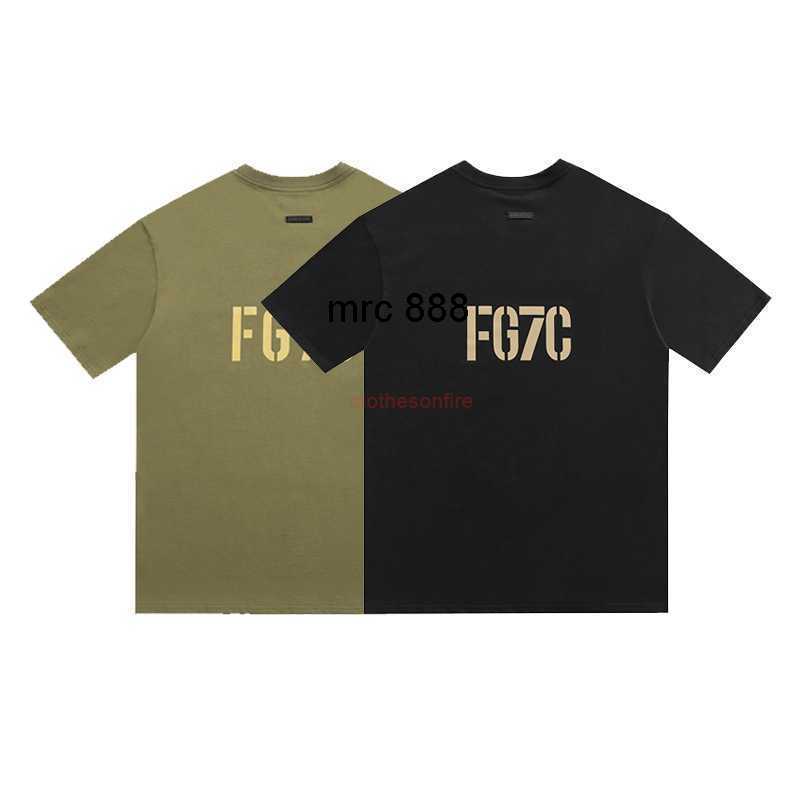 

FOG ess Round Neck Short Sleeve Men's Fashion Brand Loose Couple Summer Cotton T-shirt, Black