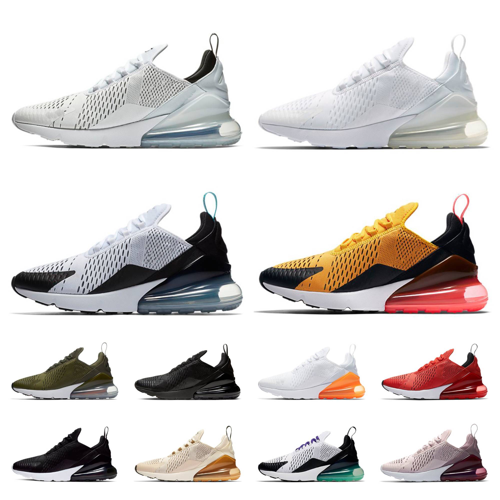 

2023 Max 270 Casual Shoes Air 270s React Triple Black White Royal Chaussure Bred Be True Metallic Gold Barely Rose Olive Dusty Cactus Midnight Navy Mens Women Sneakers, Shoes lace