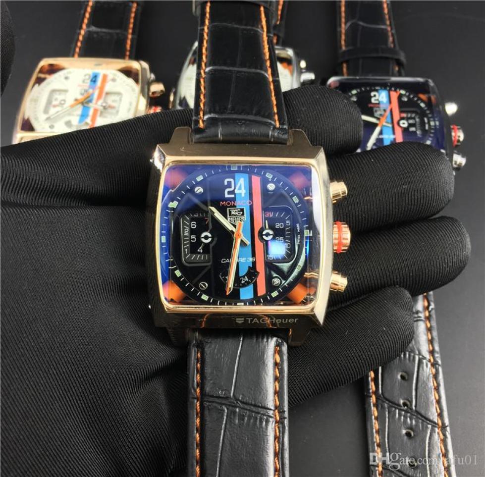 

2020 New 4 color Monaco Twenty Four CALIBRE 36 Mens watch Square Mechanical automatic Heuer CAL5110 Sport watch motorcycle race Go2316463