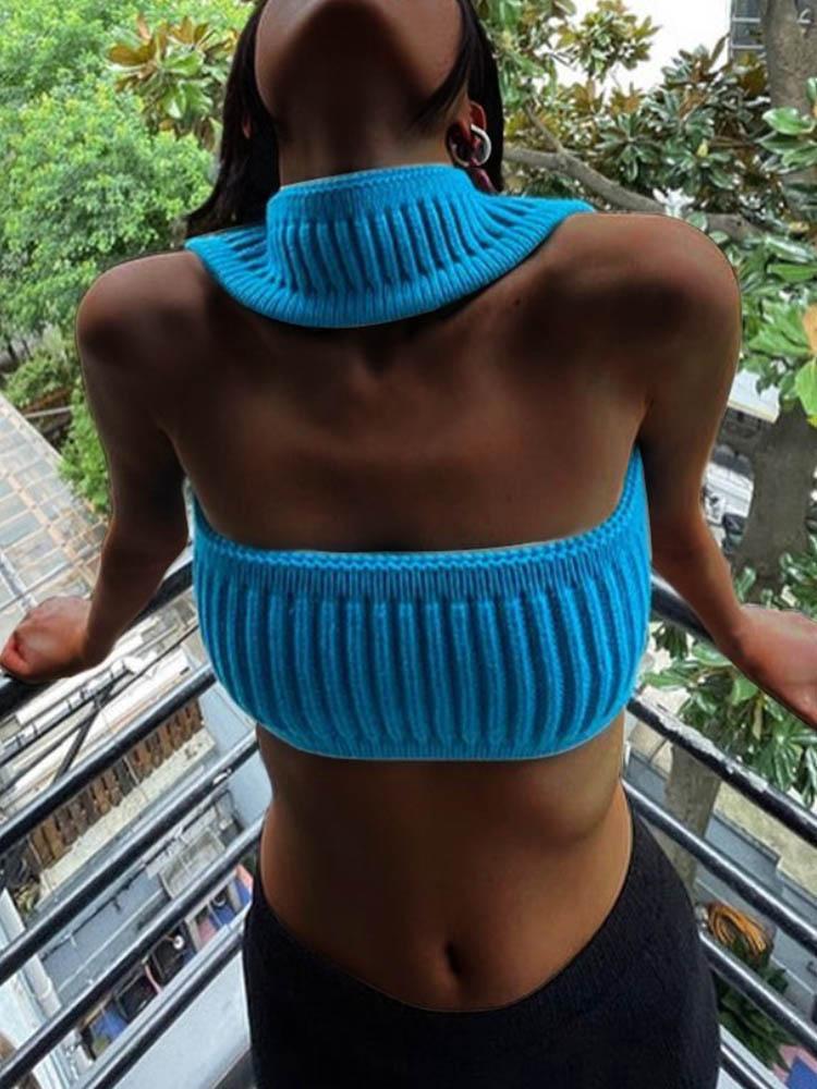 

Tanks Knitted Summer Basic Shirts Crop Tops Blue Casual Streetwear Mini Vest Women Clothes Beach Vacation Tank Top Y2k 2022, Beige