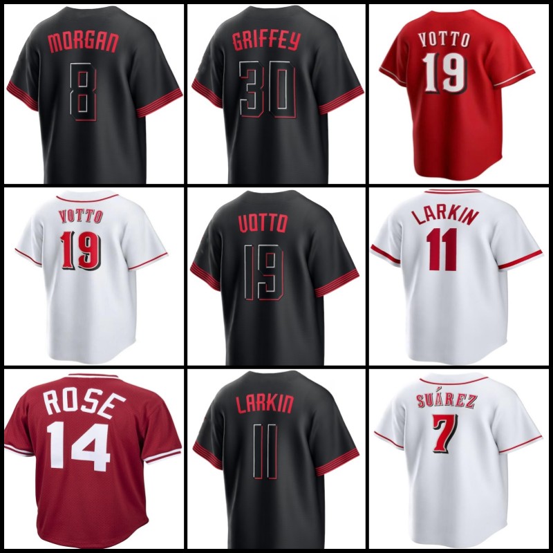 

Ken Griffey Jr. Baseball Jersey Pete Rose Joey Votto Johnny Bench Barry Larkin Mike Hunter Greene Jonathan India Moustakas Lucas Sims Matt Reynolds, Men jersey
