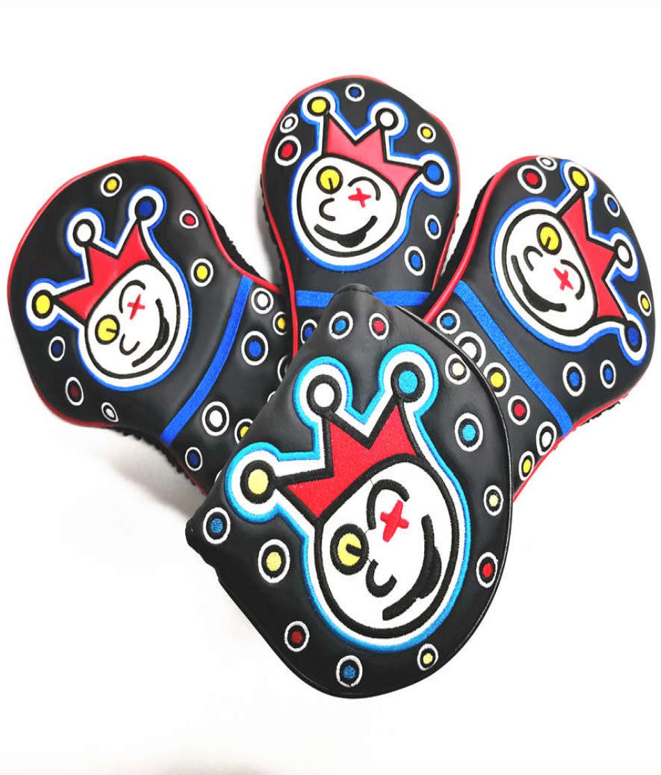 

Clown Golf Driver Headcover PU Leather Golf NO 1 3 5 Fairway Putter Cover8622928