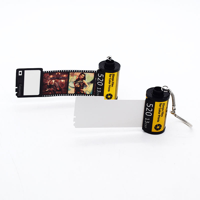 

Sublimation Memory Film Keychain Home Camera Roll Blank Keyrings DIY Anniversary Gifts