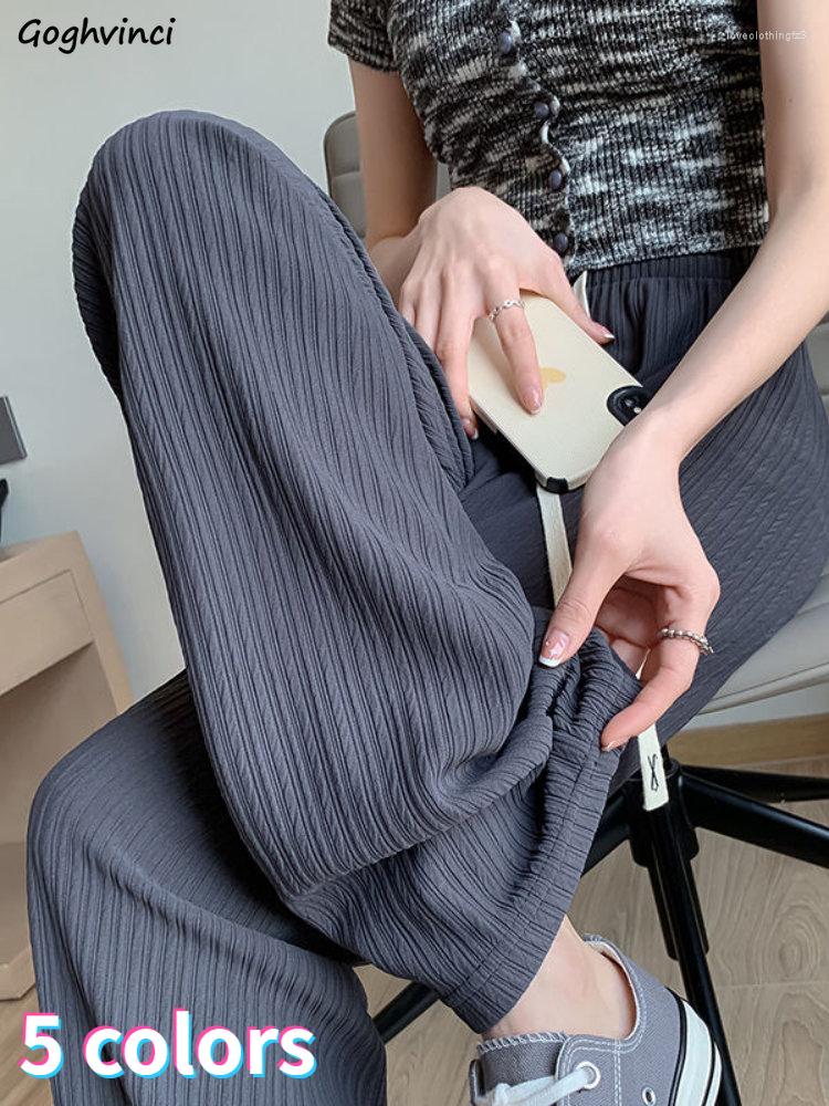 

Women' Pants Women Spring Students Wide Leg Loose Drawstring Chic Comfortable Sporty Korean Style High Waist All-match Soft Leisure, Pink shorter