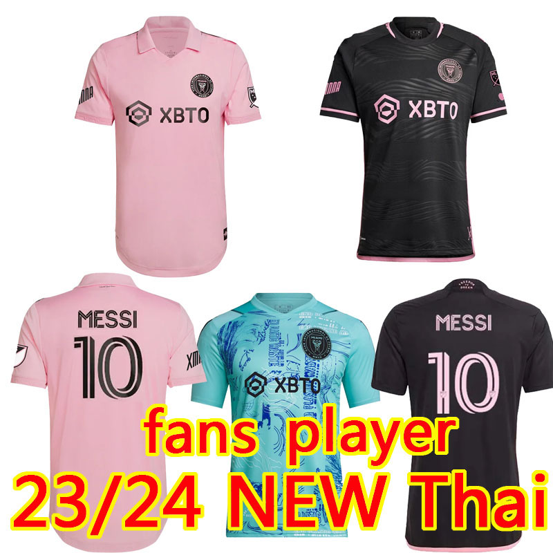 

2023 2024 MESSIS Inter Miami Soccer Jerseys CF Matuidi HIGUAIN CAMPANA YEDLIN BECKHAM MLS 23 24 home away black pink blue football shirt men Player Fans version shirts, Home fans