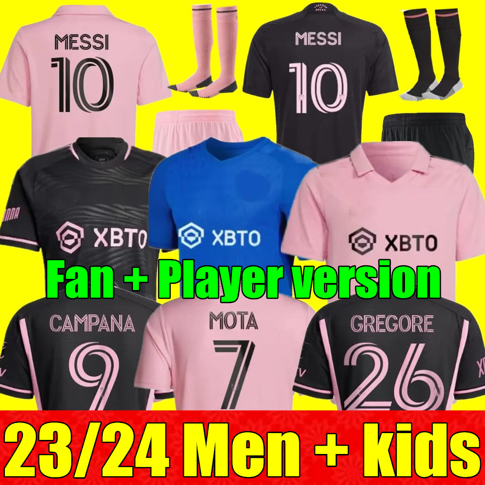 

S- 4XL MESSIS 2023 2024 Inter Miami CF Soccer Jerseys Matuidi HIGUAIN JEAN FRAY CAMPANA YEDLIN BECKHAM MLS 23 24 football men and kids Player Fans version shirt, Adult home