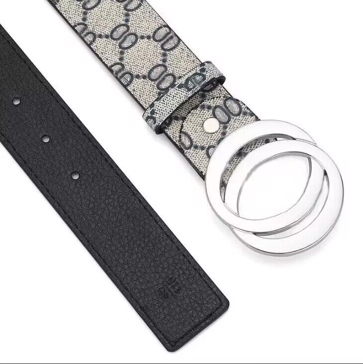 

Designer Belt Mens Womens Fashion belts Genuine Leather Male Casual Jeans Gold silver black smooth buckle, Choose color