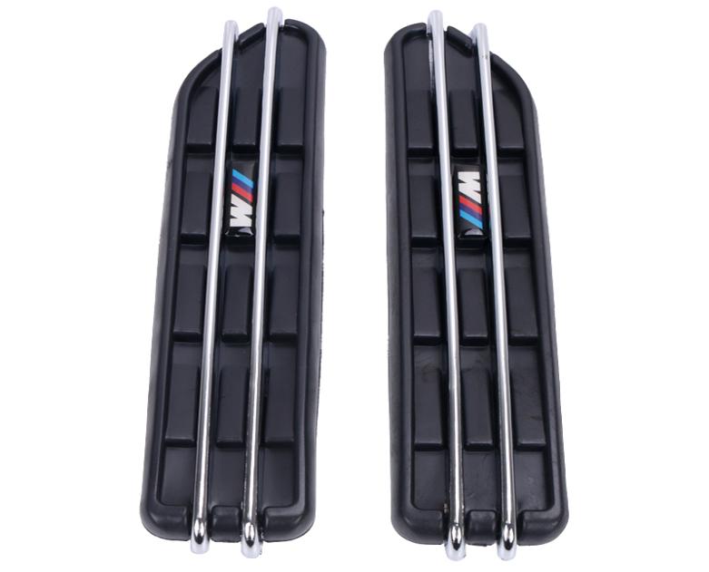 

2pcs Air Flow Fender Side Vent Mesh Sticker Hole Grille For BMW E60 E61 E39 E34 M3 E46 M5 E90 C59738621, Black