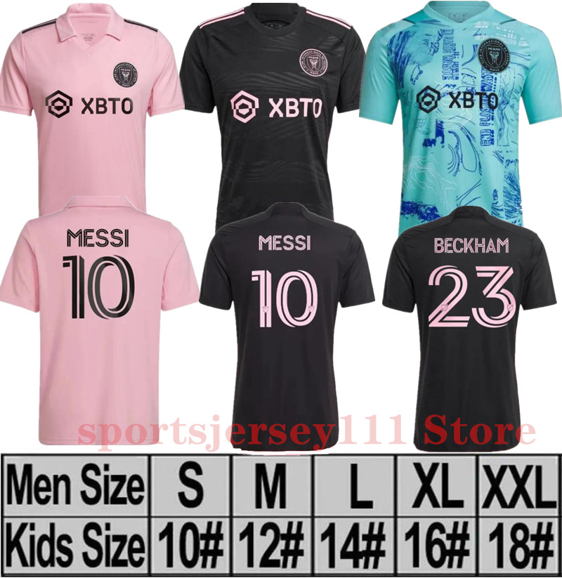 

2023 2024 MESSIS Inter Miami CF Soccer Jerseys 23 24 MLS HIGUAIN MATUIDI MOTA home away Football Shirt CAMPANA YEDLIN BECKHAM men and kids kits uniform, 23/24 away