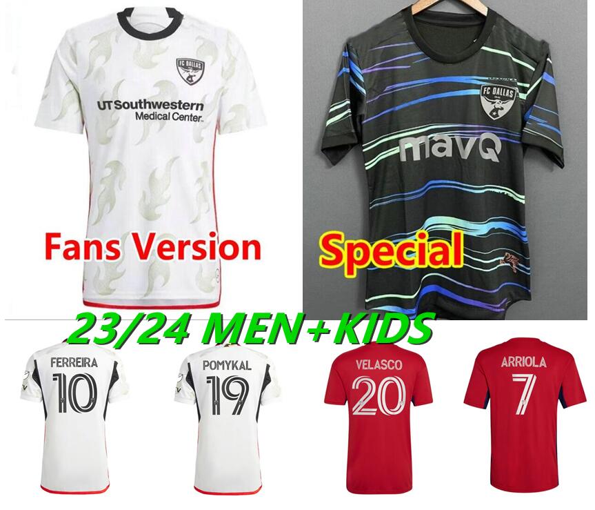 

2022 2023 2024 FC Dallas MLS Soccer Jerseys OBRIAN ARRIOLA JIMENEZ CERRILLO POMYKAL VELASCO FERREIRA 23 24 football Player Fans version men and kids shirt