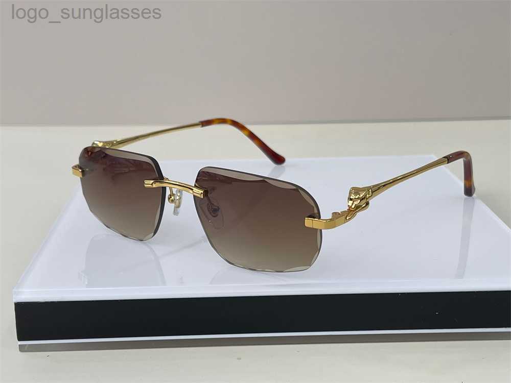 2024 Designer Sunglasses Mens Piccadilly Irregular Frameless Retro Vintage Diamond Cut Lens Rimless Sunglass Women Fashion Metal Square Shape Eye-image-875123698