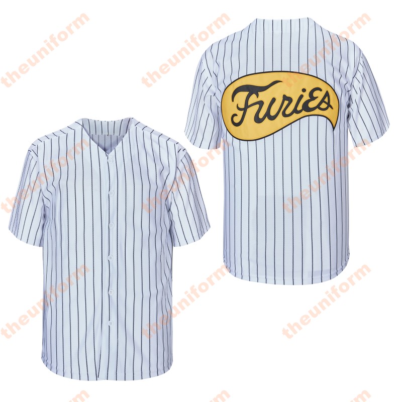 

Men's The Warrior Furies Movie Baseball Jersey Stitched White Stripe Sports Jersey