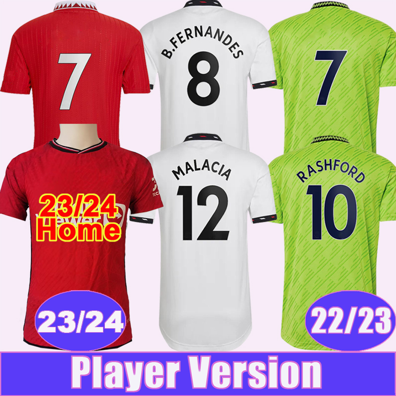 

2023 24 RASHFORD SANCHO Mens Player Soccer Jerseys 22 23 MAGUIRE MARTINEZ B. FERNANDES MARTIAL GREENWOOD ERIKSEN FRED VARANE SHAW Home Away 3rd Football Shirts, Qy13833 23 24 home premie. leagu