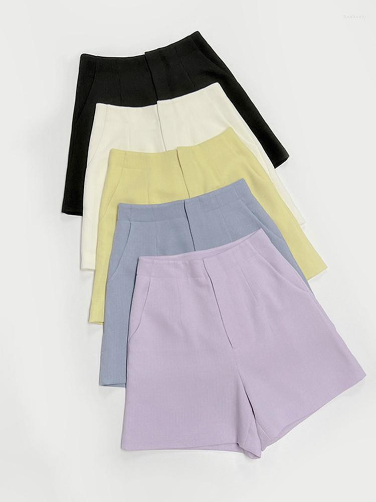 

Women' Shorts Multiple Colors Acetate Female Simple Straight Suit Short Pants Summer 2023, Black