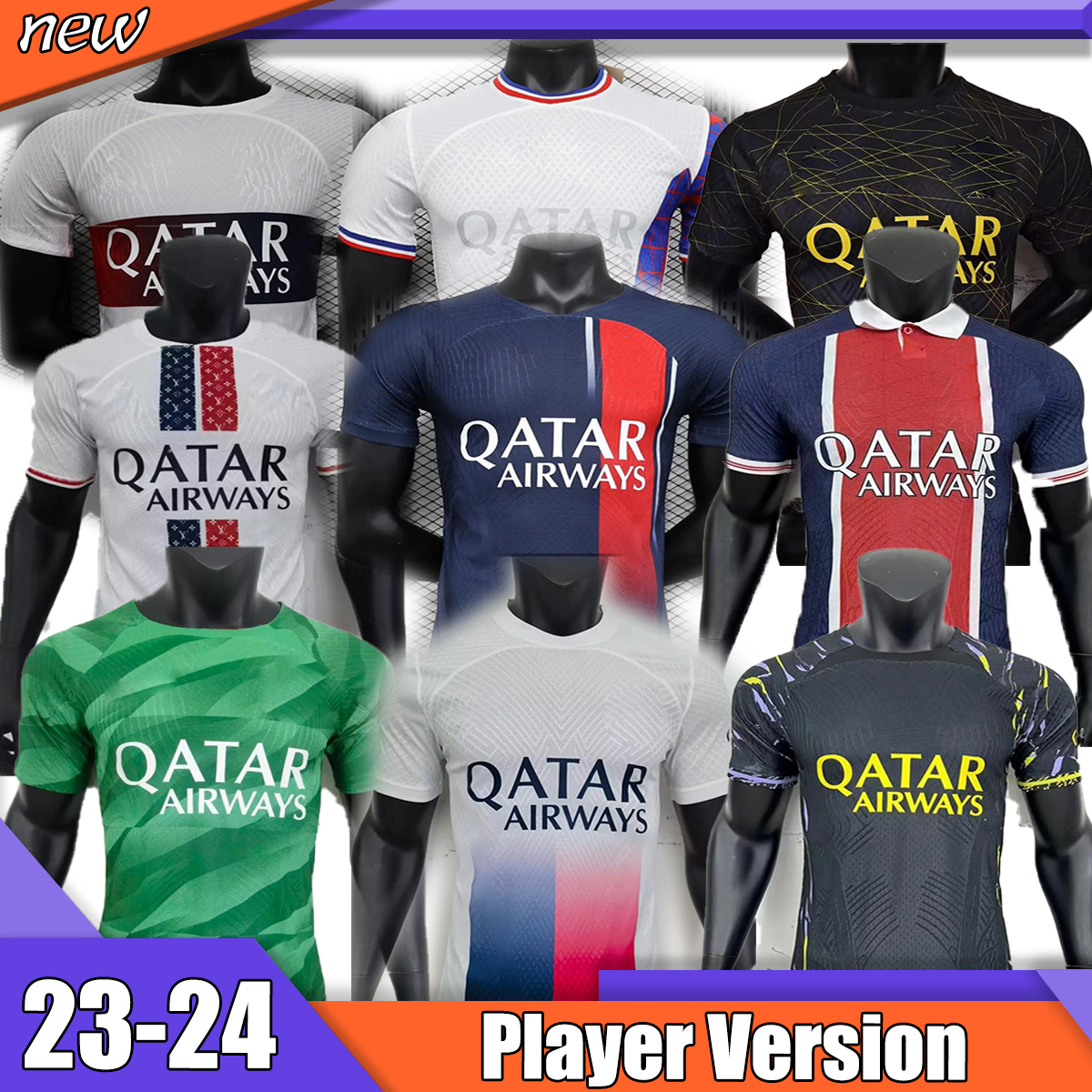 

Player Version 23 24 soccer jerseys MBAPPE HAKIMI MARQUINHOS VERRATTI maillot de foot 2023 Paris football shirt SERGIO RAMOS FABIAN psgs hommes enfants Donnarumma, 08 player version