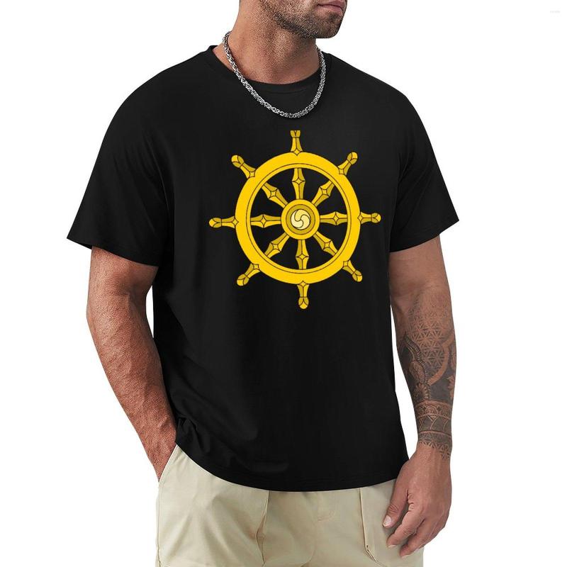 

Men's Polos Dharma Wheel T-Shirt Sweat Shirt Shirts Graphic Tees Men T, White