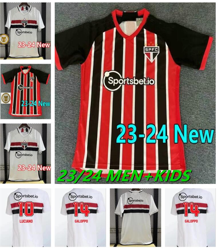 

2023 Sao Paulo soccer Jerseys 23  home away GALOPPO DANI ALVES PATO camesitas futol CALLERI REINALDO HERNANDES LUCIANO RAFINHA football shirt Men kids set uniform6, 23/24