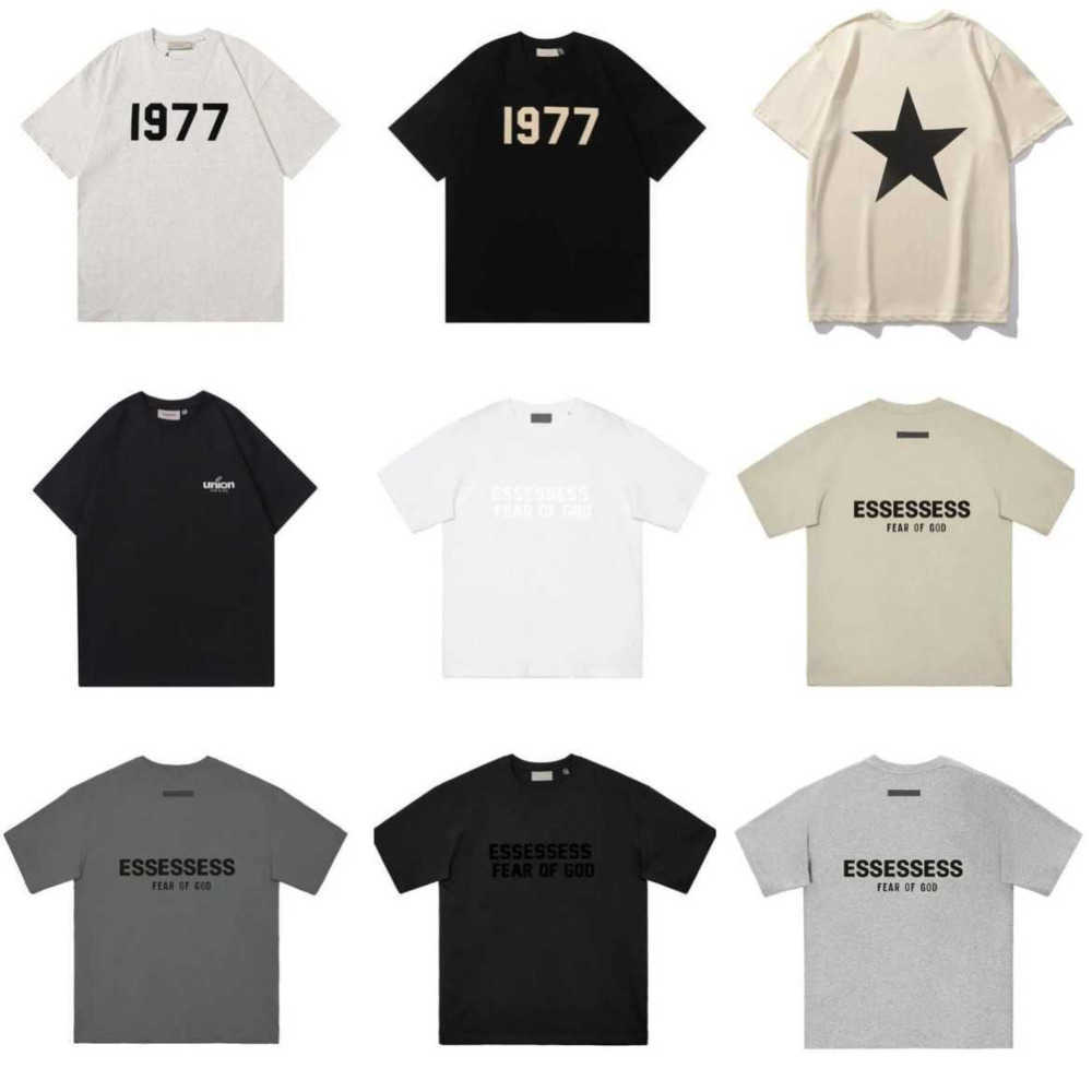 

Top Craftsmanship Ess men women Fashion designer T-shirt Mens T-Shirts Street Casual fog Short Sleeve FG tees 1977 Cotton stereo printing polos shirt 3-1 25, G4