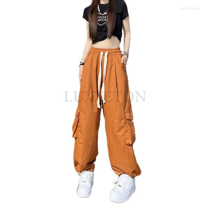 

Women's Pants Solid Loose Summer Girl Straight Trousers Mori Femme Cool High Waist Ulzzang Hip Hop Black Basic Women