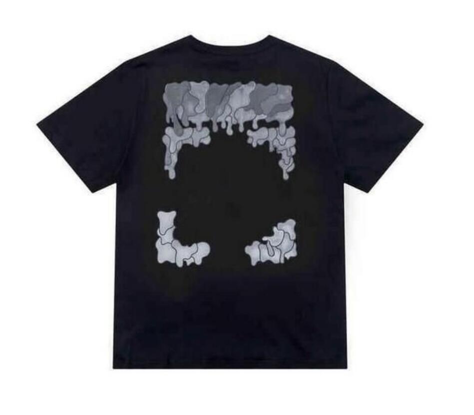

Men's Fashion Tops Sports T-shirts Designer Offs White T-shirts Luxury Cotton Loose T-shirts Casual Summer Short Sleeves Oil Painting Black Back Print Arrow Mens, Customize