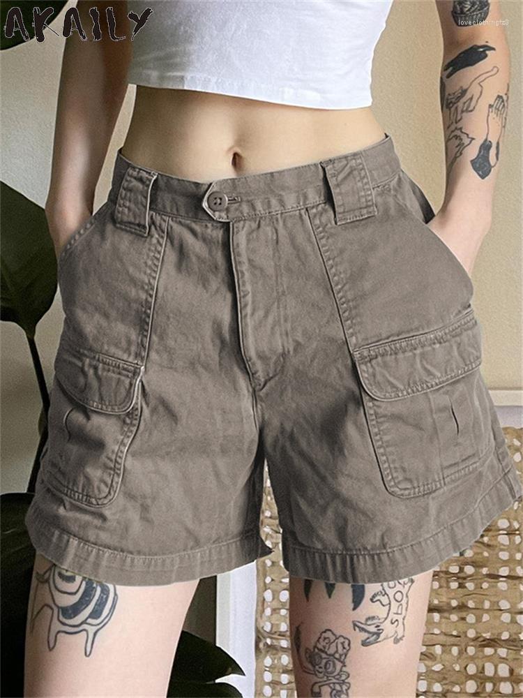 

Women' Shorts Akaily Black High Waist Pocket Denim Cargo Summer Outfits For Women 2023 Streetwear Straight Jean Casual