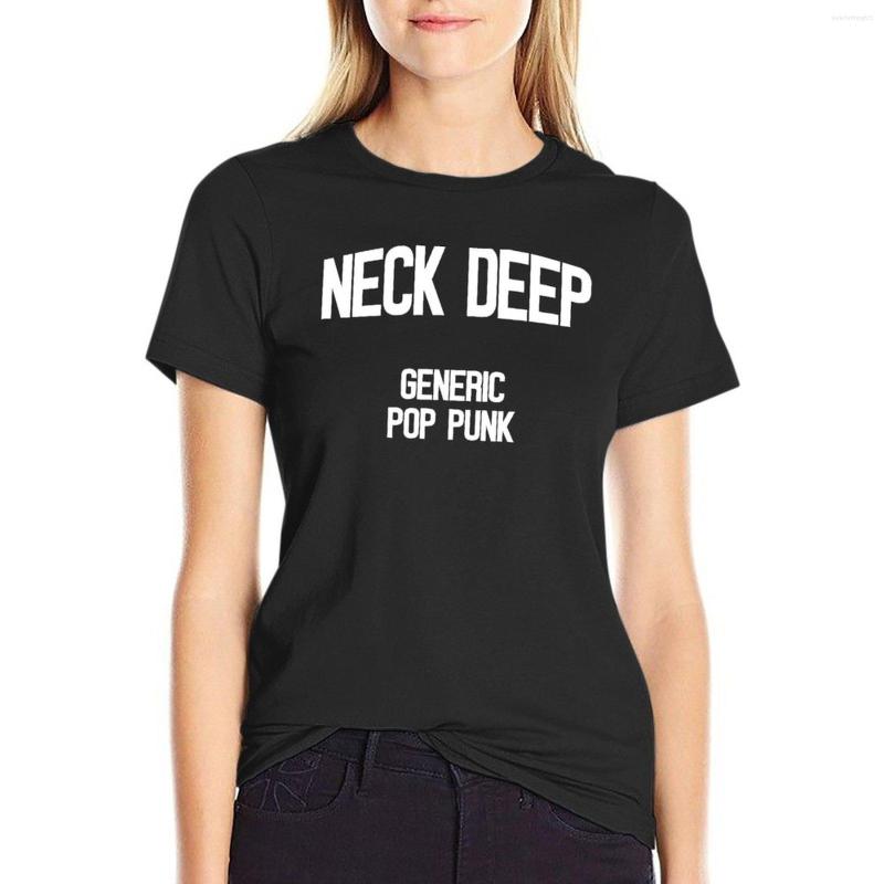 

Women's Polos Neck Deep Generic Punk T-Shirt Short Woman Clothing, Dark gray